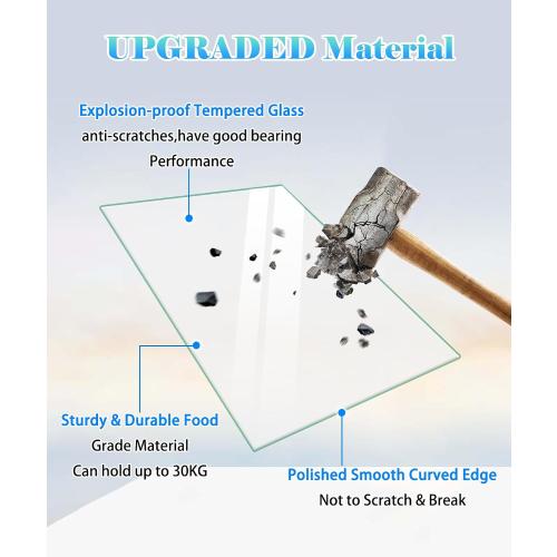 WPW10296571 Refrigerator Glass Shelf Replacement 18 X 30.2 | Compatible With Whirlpool Maytag Kitchenaid Jenn-Air Fridge Glass Shelf, Replace W10296571 W10346616 WPW10346616