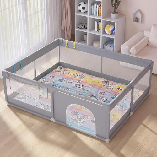 Baby Play Mat for Floor,72×59Thicken Ultra Large&Soft Playmat,Washable Playpen Mat Non-Slip Baby Crawling Mat for Babies Floor Tummy time(Unicorn)