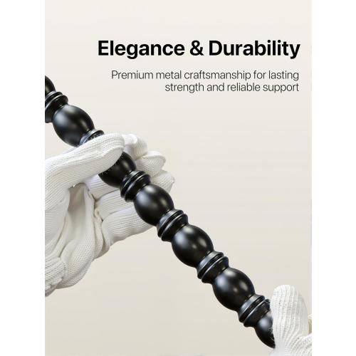 Buffet Lamps, Table Lamps Set of 2-30 H Tall with Sturdy Metal Bases & Textured Linen Shades - UL Certified, Ideal for Creating a Cozy Vibe in Living Rooms, Dining Rooms & Entryways (Matte Black)