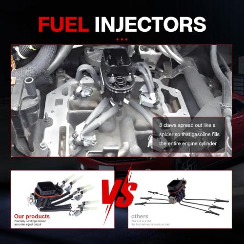 FJ503 Spider Fuel Injectors 6 Cylinder Compatible with Chevy Silverado