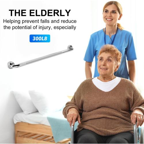 supregear Grab Bars for Bathtubs and Showers (2-Pack), Anti Slip Bathroom Grab Bars, 304 Stainless Steel Shower Handle, Toilet Handicap Elderly Senior Assist Bathroom Safety Handle, 32 in