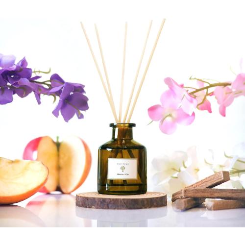 PRISTINE Maldives Villa/Inspired by Marriott Hotel Reed Diffuser for Home | Citrusy Grapefruit, Apple/Ocean Breeze/Sandalwood Oil Reed Diffuser Set & Reed Diffuser Sticks | Home Decor Scent Diffuser
