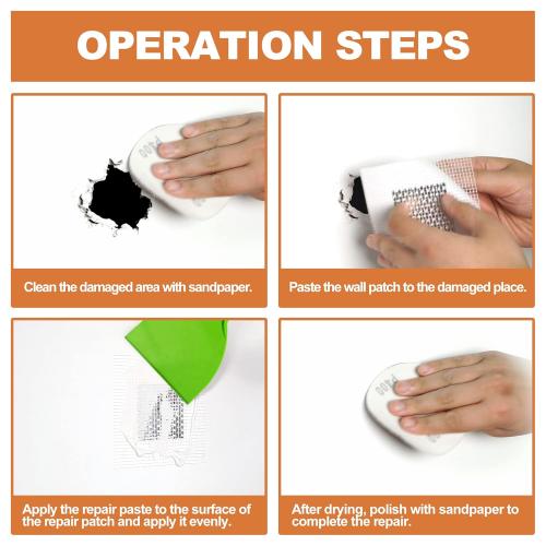 Set of 11 Drywall Repair Kit,Drywall Patch Repair Kit,2/4/6/8inch Self Adhesive Repair Patch,Quick Repair Drywall Large Holes