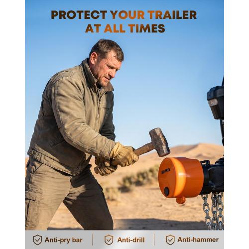 Kohree Trailer Coupler Lock for 2-5/16, 2, Anti Theft Tongue Lock