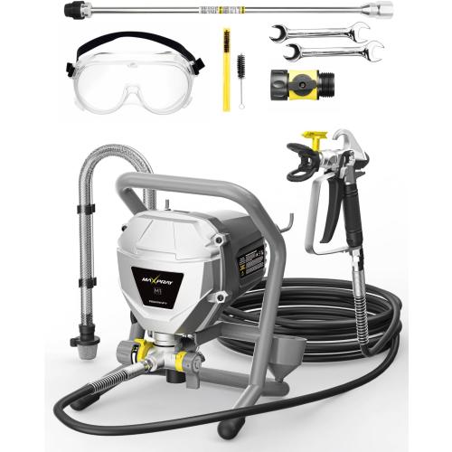 MaXpray M1 Airless Paint Sprayer, Highly Efficient Thinning-Free Minimal Overspray for Up to 10 Gallon DIY Painting Projects Home Interior & House Exterior, Comes with Sprayer Accessories