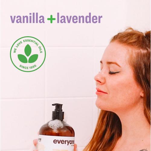 Everyone 3-in-1 Body Wash, Bubble Bath & Shampoo, Vanilla Lavender 2-Pack