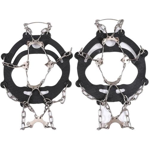2packs Snow Tractions Cleats Elastics Snow Cleats Light Weight Ice Cleats for Ice and Grass