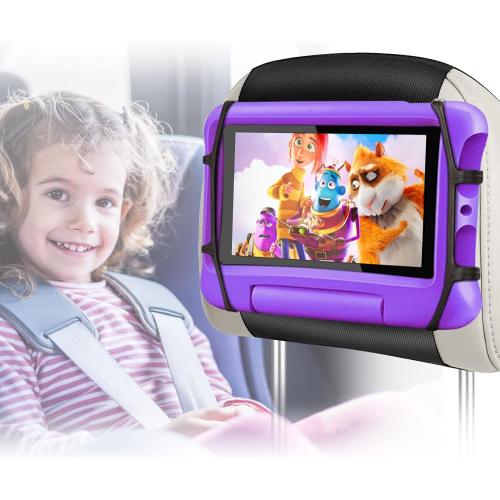 Upgraded Car Headrest Mount Holder, Tablet Holder for Car Back Seat, Tablet Mount for Kids Fits All 7-12.9'' Tablets