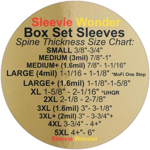 10 Large Box Set Outer Sleeves No Flap (x10) 4mil Thick Polyethylene Plastic Poly Bags for 33rpm LP Vinyl Record Album Boxset Best Protects 1 - 1-1/8 Boxes ( 1 Free Dj Sticker)