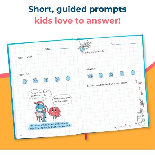 Big Life Journal - Daily Journal for Kids - A Growth Mindset Workbook for Children – Interactive Journal and Goal Planner for Kids – Daily Guided Journal for Children, Blue