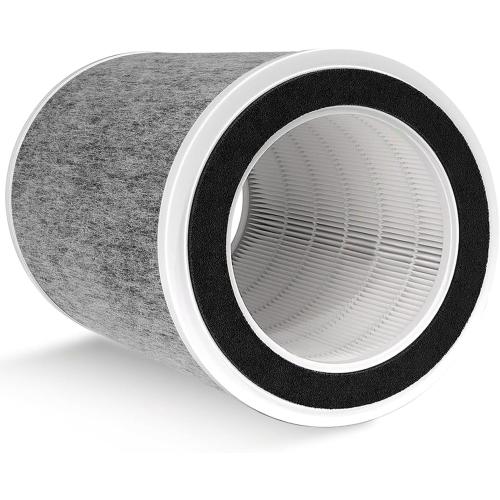 for Shark HP201 HP202 Clean Sense MAX Replacement Filter, Compatible with HP200 HP301 HP302 HC500 HC501 UA205 AP1000 True HEPA Filters,Compare Part HE2FKBASMB HE2FKBAS HE2FKPET HE2FKPRO,1 Pack Gray