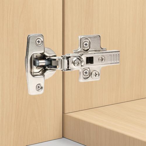 10 Pack Frameless Full Overlay Soft Close European Cabinet Hinges,4D Adjustment Speed Control,45~110° Open Angle,Clip On,Stainless Steel Concealed Hinges