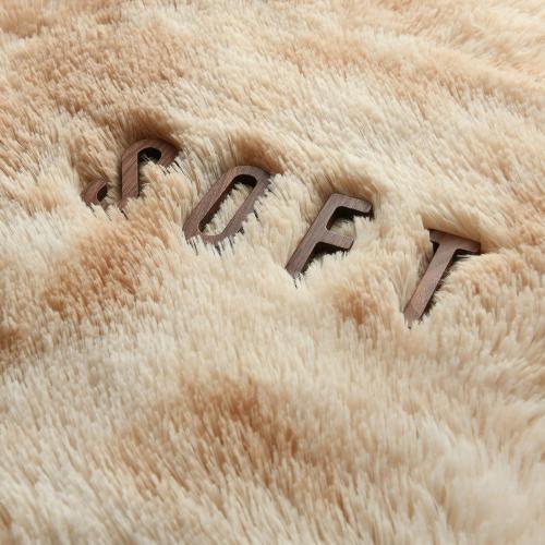 Hutha 4x6 Large Area Rugs for Living Room, Super Soft Fluffy Modern Bedroom Rug, Tie-Dyed Beige Indoor Shag Fuzzy Carpets for Girls Kids Nursery Room Home Decor