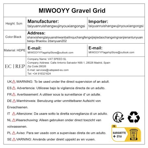 2 Thick Gravel Ground Grid 9ft x 17ft - Geo Grid Driveway Stabilization Grids, Gravel Retainer Grid 1800 LBS Per Sq ft, Geocell Paver System for Walkway Driving RV Parking Slopes and Garden