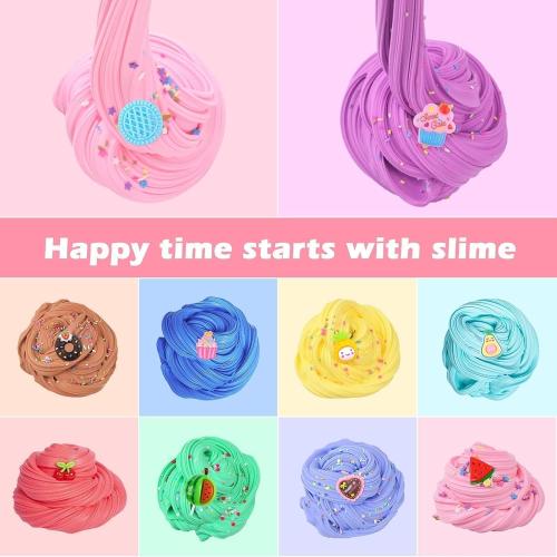 45 Pack Mini Butter Slime Kit, Scented Slime Party Favor Gifts, Soft & Non-Sticky, DIY Putty Toys for Kids, Stress Relief Toy, Classroom Reward for Girls Boys Easter Basket Stuffers