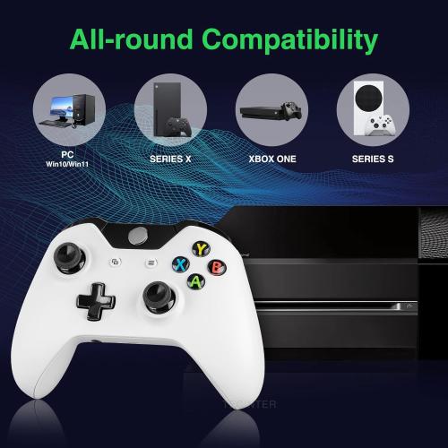 vaomon Controller Wireless PC Game Controller Compatible with Xbox One,Xbox Series X/S,3.5mm Audio Jack,3D Joystick(White)
