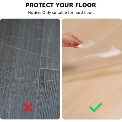 Clear Floor Mat for Home, 4'×6' Large Non-Slip Plastic Rug for Under Kitchen Table, Durable Waterproof Vinyl Area Mat for Baby Spills, Dog Accident, Anti-Scratch Floor Protector for Living Room