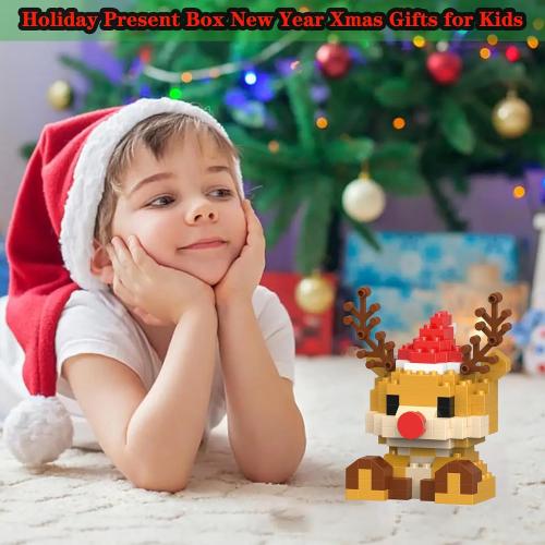 Christmas Reindeer Building Blocks Set Compatible with Lego Advent Calendar 2026 Stacking New Toys Holiday Present Box New Year Xmas Gifts for Kids for Boys & Girls and Adults