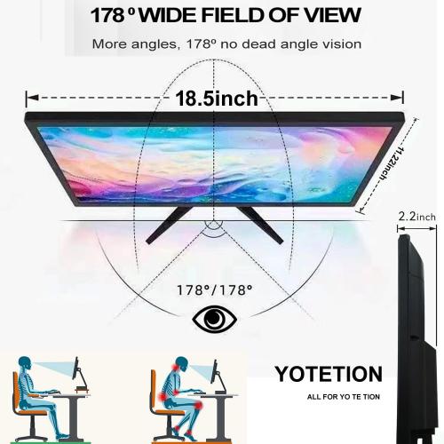 20 '' HD (1600 x 900) Monitor, 60Hz Refresh Rate, HDMI x1, Small Thin Monitor for laptops, Computers and desktops,LED Display
