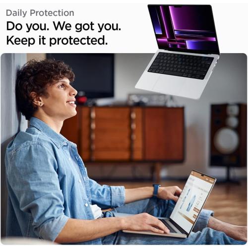 Spigen Tempered Glass Screen Protector [GlasTR Slim] Designed for MacBook Pro 16 inch (M5 Pro / M5 Max / M4 series / M3 series / M2 series / M1 series) | (M5 Max 2026 / M4 Series / M3 Series / M2 Series / M1 Series), Full Coverage, Crystal Clear Protection with Black Edge