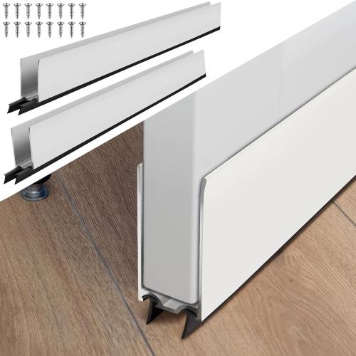 1 Pack 1 x 35.5 Storm Door Sweep Replacement Bottom Sweep Aluminum Expander for Security Storm Door Weatherstripping(White)
