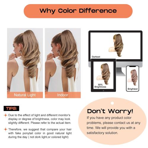 SEIKEA Ponytail Extension, 18 Wavy Claw Clip in Hair Extensions for Women, Lightweight Fluffy Synthetic Ponytail Hairpiecet