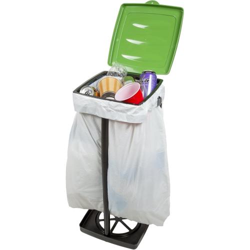 Portable Trash Bag Holder - Collapsible Trashcan for Garbage - Indoor/Outdoor Use - Ideal for Camping, Recycling, and More by Wakeman Outdoors (Green)