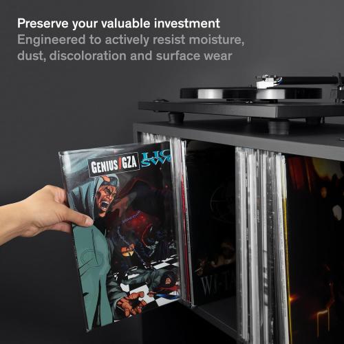 Vinyl Record Sleeves - 50 x Premium Outer Vinyl Sleeves For Records - 12.75 x 12.75 Heavy Duty 3 Mil Thick Crystal Clear Polypropylene