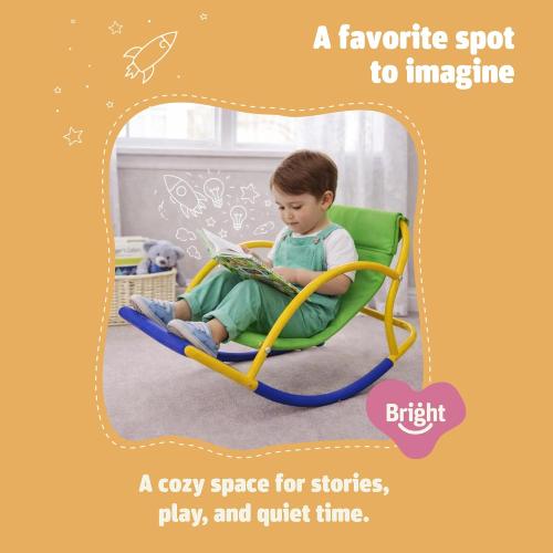 Bright Autism Rocking Chair for Kids  - Sensory Rocker for ADHD and Special Needs. Great Therapy Tool for Calming Senses. for Sensory Room, Daycare and Playground. Indoor and Outdoor Play