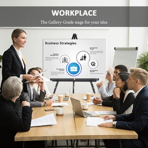 DJAR 3 Pcs 63 Wooden Easel Stand for Sign, Dual-use Adjustable Height, Wood Floor Display Easel for Wedding, Welcome Board, Poster, Picture, Photo- Gold