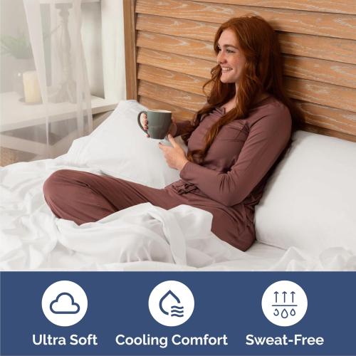 Queen Size 4 Piece Sheet Set - Comfy Breathable & Cooling Bed Sheets Set - Hotel Luxury Bedding for Women, Men, Kids, Teens, Boys & Girls - Deep Pockets, Soft, Wrinkle Free - Oeko-Tex - Antique White