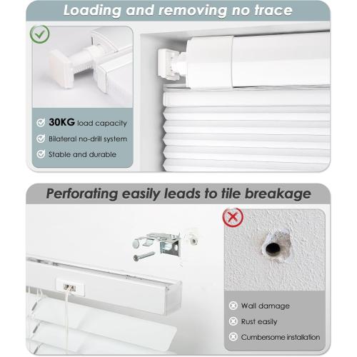 LazBlinds No Tools No Drill Cordless Cellular Shades, Top Down Bottom Up (TDBU) Honeycomb Shades for Home, Light Filtering Thermal Insulation Blinds for Windows, 35 W x 48 H, Beige