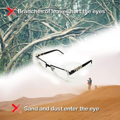 Glasses Side Shields, Slip on Side Shields, L Size Fits Medium to Large, M Size Fits Small to Medium Eyeglasses Frames