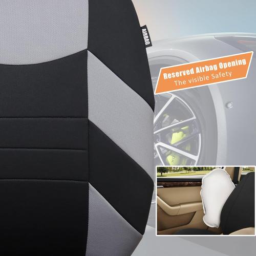 Champlus Car Seat Covers, Durable Breathable Mesh 2 Front Seat Covers, Universal Fit Automotive Sedan Cars, SUVs, Trucks, Mini Vans, Airbag Compatible, Easy to Install