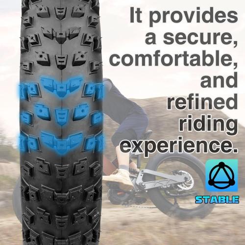 WEEROCK Inch Bike Fat Tires, 20/26 x 4.0in E Bike Snow Tire with/Without Inner Tubes, Off-Road Tread Heavy Duty Foldable Replacement for 20 Electric Bike, Fat MTB Tire Snow Bikes ‼️product comes with mild dust‼️