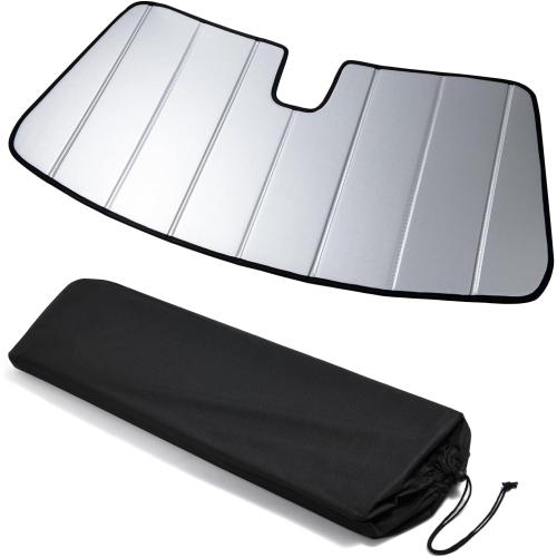 Windshield Sun Shade Compatible with Chevrolet Silverado 1500 /GMC Sierra 1500 2019-2025,Silverado/Sierra 2500 HD,3500 HD 2020-2025 Foldable Sun Visor Front Window Sunshade with Storage Bag
