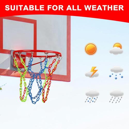 Basketball Net All Weather Anti Whip,Heavy Duty Replacement Basketball net Indoor Outdoor Standard 12 Loops Basketball Hoop