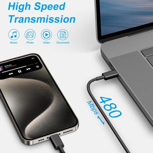 iPhone 17 16 15 Charger Fast Charging 6FT - 20W USB C Charger Block