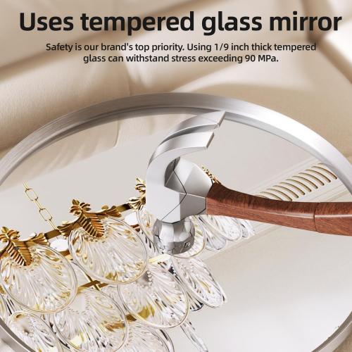 Brushed Nickel Round Bathroom Mirror for Wall, 28 inch Sliver Circle Mirror for Wall, New Frame Design, Tempered Glass,Wall Mounted Circle Mirror for Vanity, Entryway, Bedroom, Restroom
