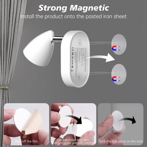 Color White Rechargeable LED Spotlight Indoor,Wireless Picture Spot Lights for Wall Paintings Battery Operated,Accent Artwork Lighting with Remote,Dimmable,Color Temperature Adjustable,White