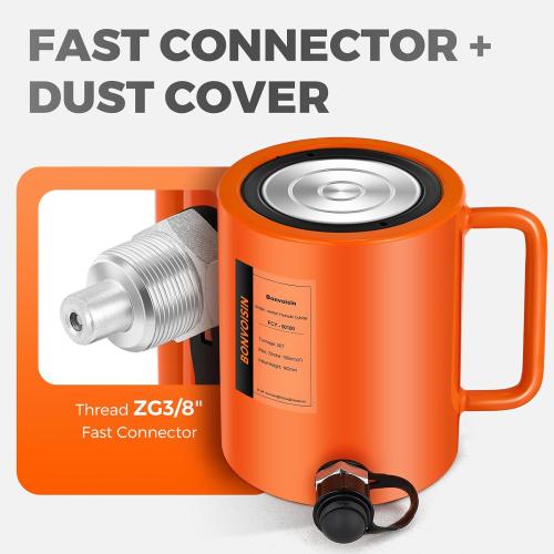 Bonvoisin Hydraulic Ram Cylinder 50T Hydraulic Cylinder Jack Porta Power Ram 4 Stroke Single Acting Lifting Cylinders for Machinery Shipbuilding