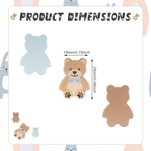 Threan 300 Pieces Bear Confetti Baby Shower Paper Confetti for Holiday Festival Party Table Home Decorations, 0.98 Inch(Blue, Brown)