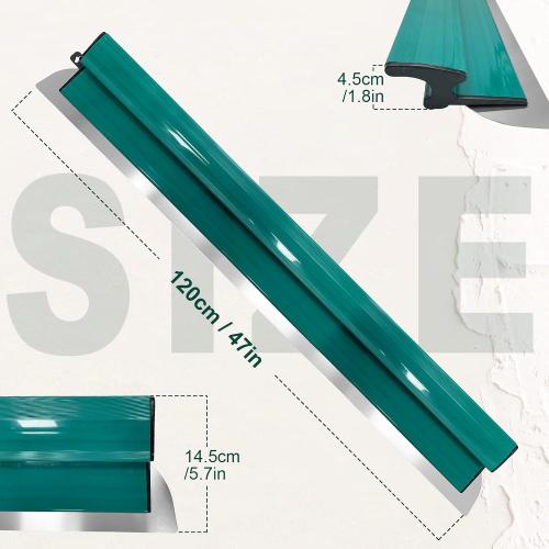47 Inch Drywall Skimming Blade Green, 0.4mm Stainless Steel Blade, Smoothing and Knockdown Drywall Trowel for Working Area Wall Decoration