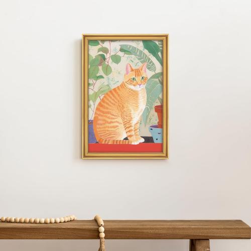 16x24 Frame, Transitional Modern Design Picture Frames, 16 by 24 Rustic Poster Frame for Home Decor, Gold Vintage Photo Frames, Horizontal or Vertical Display, Choose Size & Color