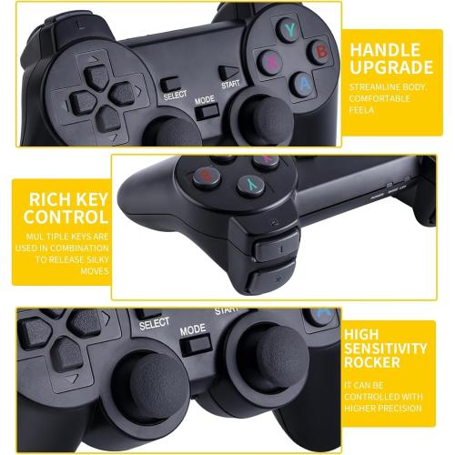 Wireless Retro Game Console Stick Built-in 20000  Classic Games, 4K HDMI Output Nostalgia Plug & Play Retro Video Gaming Stick, Dual 2.4G Wireless Controller