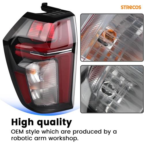 LED Tail Lights for Chevy Tahoe Suburban 2021 2022 2023 2024 LH | LS LT RST Z71 Trims, Rear Brake Lights Assembly, Replace: 84849416 GM2800322 (Left Driver Side)