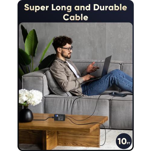 Microsoft Surface Pro Charger for 65W Surface Charger 11,10,9,8,7 ,7,6,5,4,3,X, Windows Surface Laptop 6,5,4,3,2,1, Surface Go 3,2,1, Tablet, Surface Book 3,2,1, Support 44W, 36W, LED, 10FT