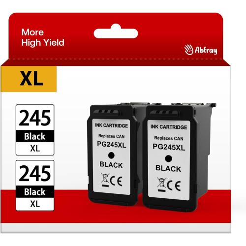 Remanufactured Ink Cartridge Replacement for Canon 245XL for PIXMA MG2420 MG2520 MG2522 MG2525 MG2920 MG2922 MG2924 MG3020 MG3022 MG3029 TR4520 TR4522 TS3120 TS202 Printer (Black 2 Pack)