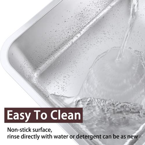 Stainless Steel Cat Litter Box for Adult Cats or Kitty/Kitten 23.6x15.8x8 Rust-Proof, High Side, Non Stick, No Smell, Easy to Clean Metal Cat Litter Box‼️light dirt and good condition‼️