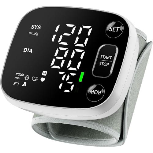 Oklar Wrist Blood Pressure Monitor, FDA Cleared Rechargeable BP Machine